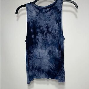 Flirtitude Tie-Dye Sleeveless Women's Top - Blue